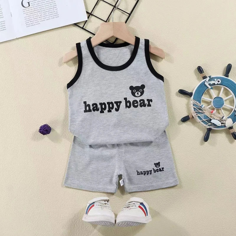 Children Sets Kids Clothes Vest Suit Summer Clothing baby - View 2 | SAMAG