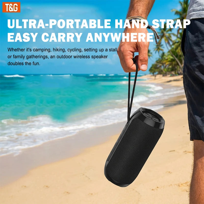 TG117 Bluetooth Portable Wireless Speaker, IPX4 Waterproof, TWS Stereo Sound, Support TF Card & USB Playback, Connect Phone Tablet TV, Outdoor Wireless Audio Speaker, Ideal Birthday, Thanksgiving, Christmas Party Gift