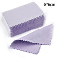 50pcs 10x6.3cm/10x6cm/8x6cm Silver Clean Polishing Cloth Soft Clean Wipe Wiping Cloth For Necklaces Rings Jewelry Clean Tools