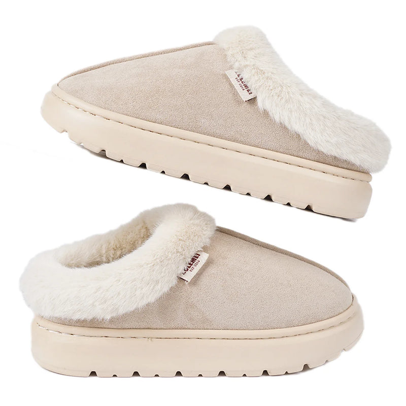 Winter Women Shoes Casual House Shoes For Men 2026 Outdoor Warm Cotton Shoes For Women Indoor Plush Padded Slippers Female