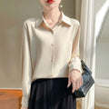 Fashion Loose Solid Color Turn - down Collar Simplicity - View 10 | SAMAG