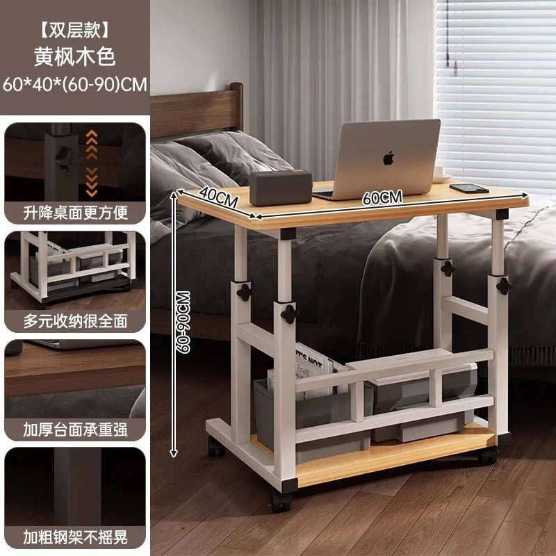 Factory Direct 2026 Bedside table Movable lifting tabl e Bedroom bedside writing ta ble Student home desk Laptop computer tab le