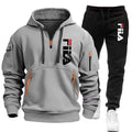 Autumn and winter hot selling men's hooded sweatshirt+casual pants two-piece outdoor multi pocket pullover and sports pants set