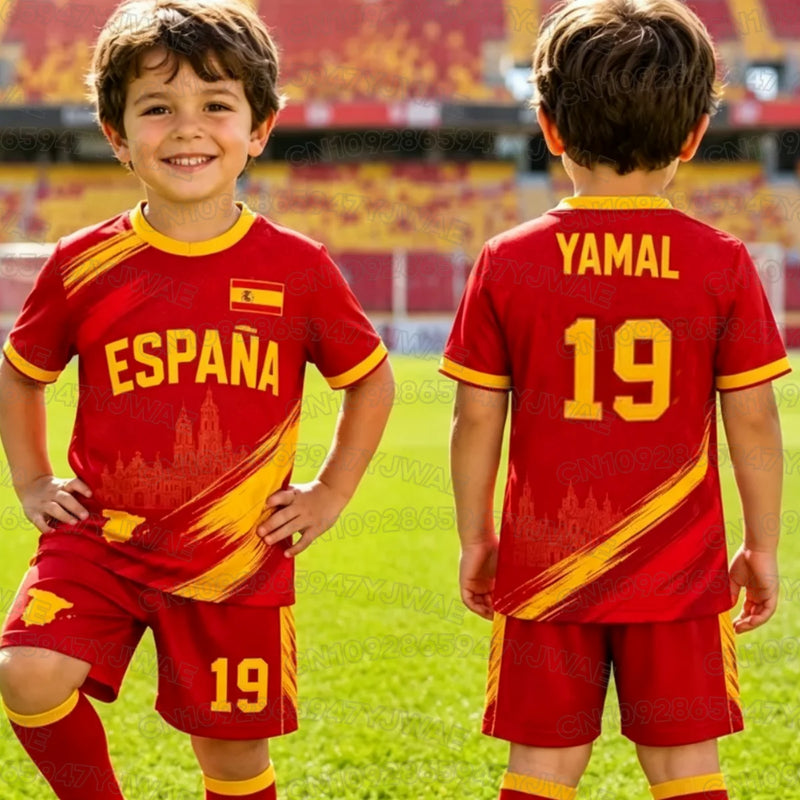 Special NO.19 YAMAL Football Jersey Tee Shorts Set Women | SAMAG