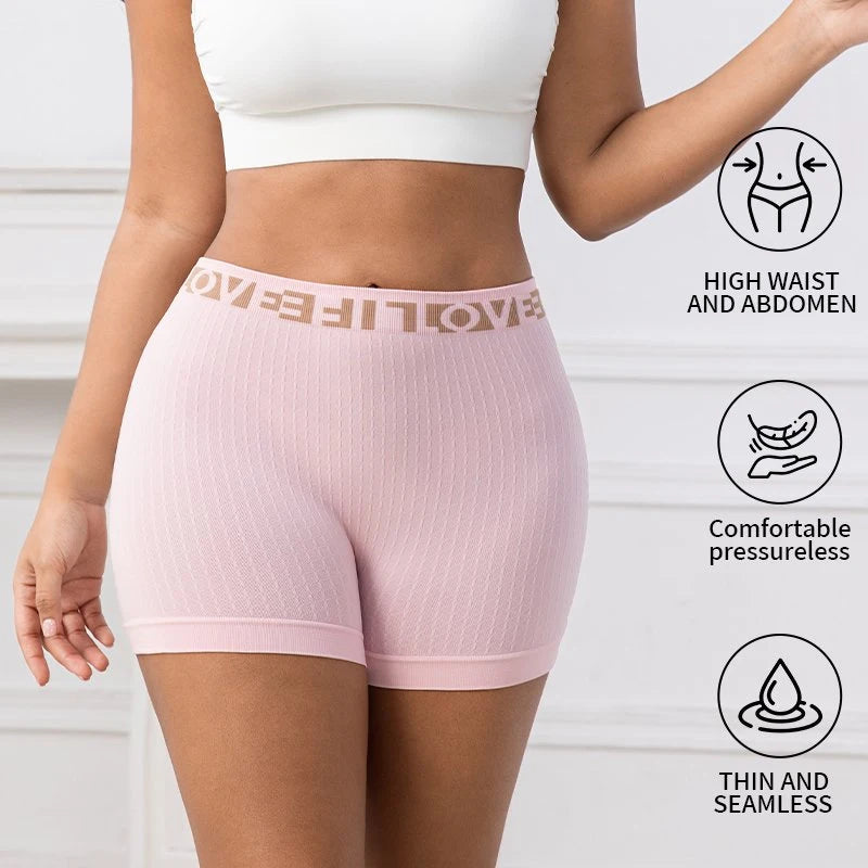 Ribbed Yoga Shorts Seamless High Waist Hip Lifting Elastic Breathable Quick Dry Fitness Running Casual Sports Bottoms for Women