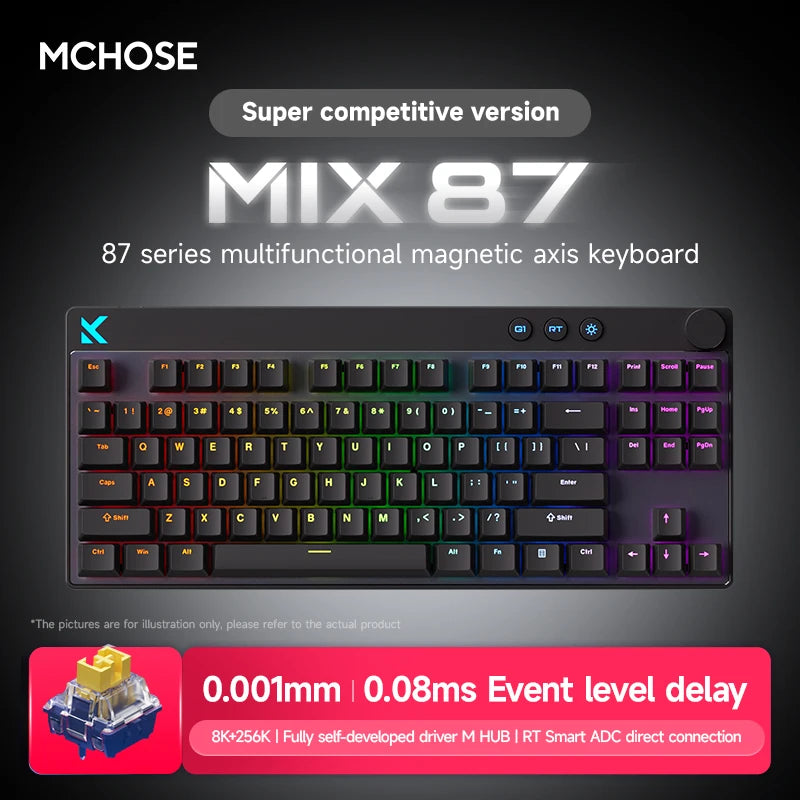 MCHOSE MIX87 Wired Gaming Keyboard Magnetic Swtich - Visuel 7 | SAMAG