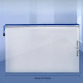 10pcs A3 Mixed Color, Student Supplies, Plastic, Folder Bag, Zip Folder, Mesh Zip Bag, Suitable For School Office Supplies