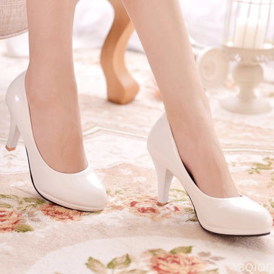 Women's New Fashion Shoes Ladies shallow mouth Leather | SAMAG