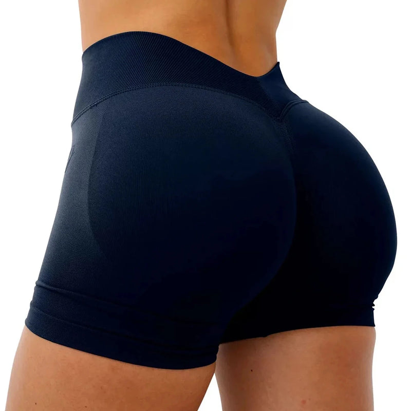 Gym Shorts Woman Seamless Yoga Shorts Fitness Training Yoga Clothing Butt Lifting Workout Short Leggings V Waist Sports Shorts