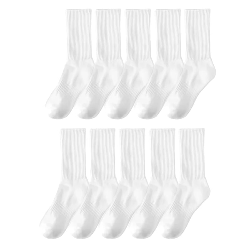 10/20/30Pairs Pure Cotton Men's High Socks Classic Black | SAMAG