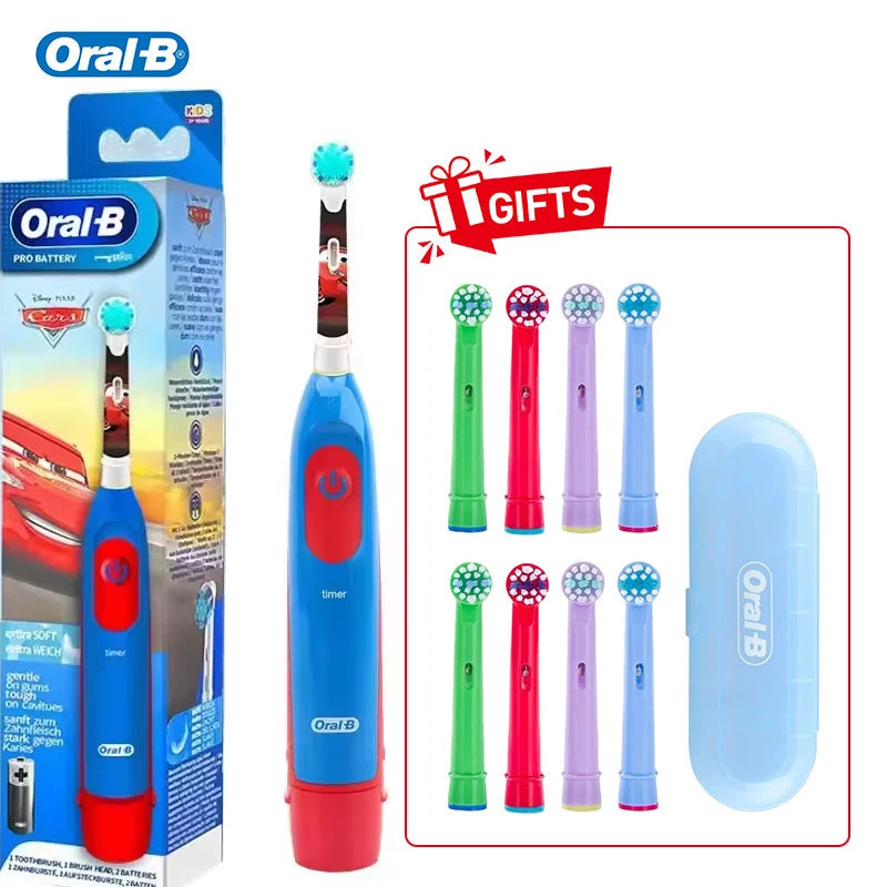Oral B DB5510K Electric Toothbrush Children Rotary Teeth Brush Soft Bristles 2Min Timer Waterproof Battery Powered For 3-12 Ages