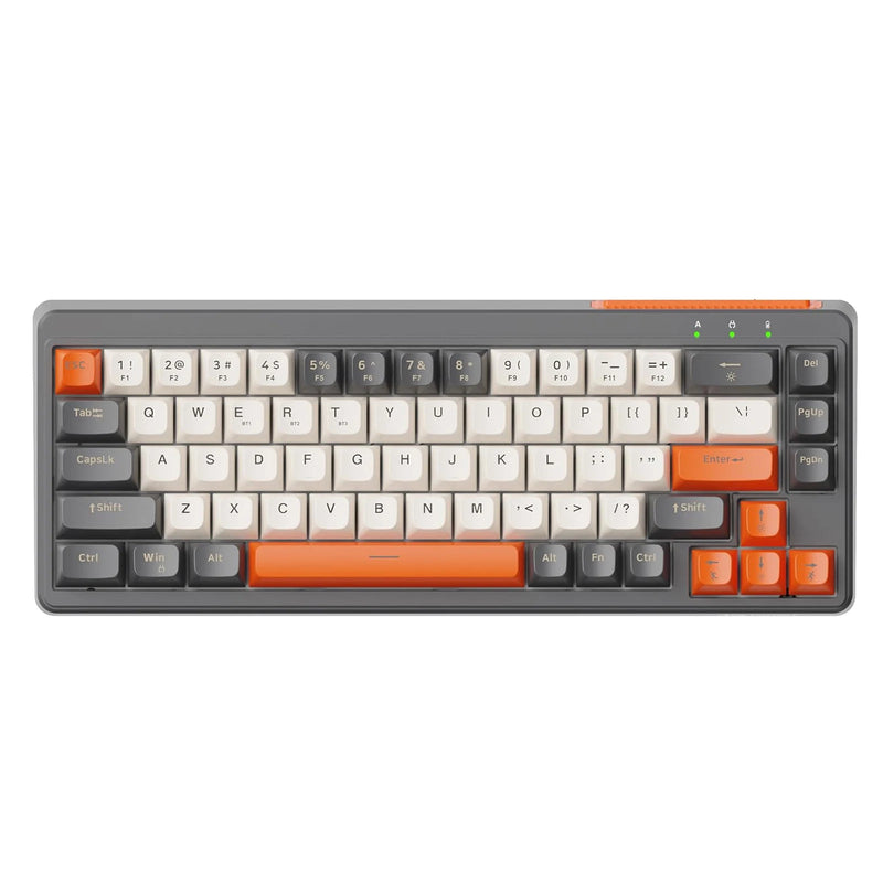 M68 65% Wireless Gaming Keyboard,Tri-Mode Silent Membrane Keyboard,PBT Keycaps,2000mAh 67 Keys Rainbow LED Backlit for Win/Mac
