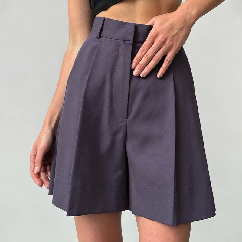 Wolfeel Women's High Waisted Shorts with European - View 11 | SAMAG