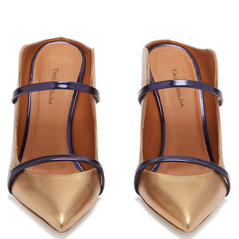 New High Heels Slingback Sandals Pumps Shoes Wedding Party Heels Women Ponited Toe Zapatillas Mujer Plus Size Zapato De Tacón
