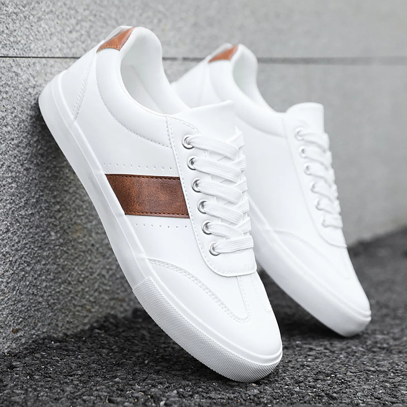 Men's Fashionable Casual Sports Sneakers - Round-Toe Lace-Up Design, Offering a Comfortable Experience Suitable for All Seasons
