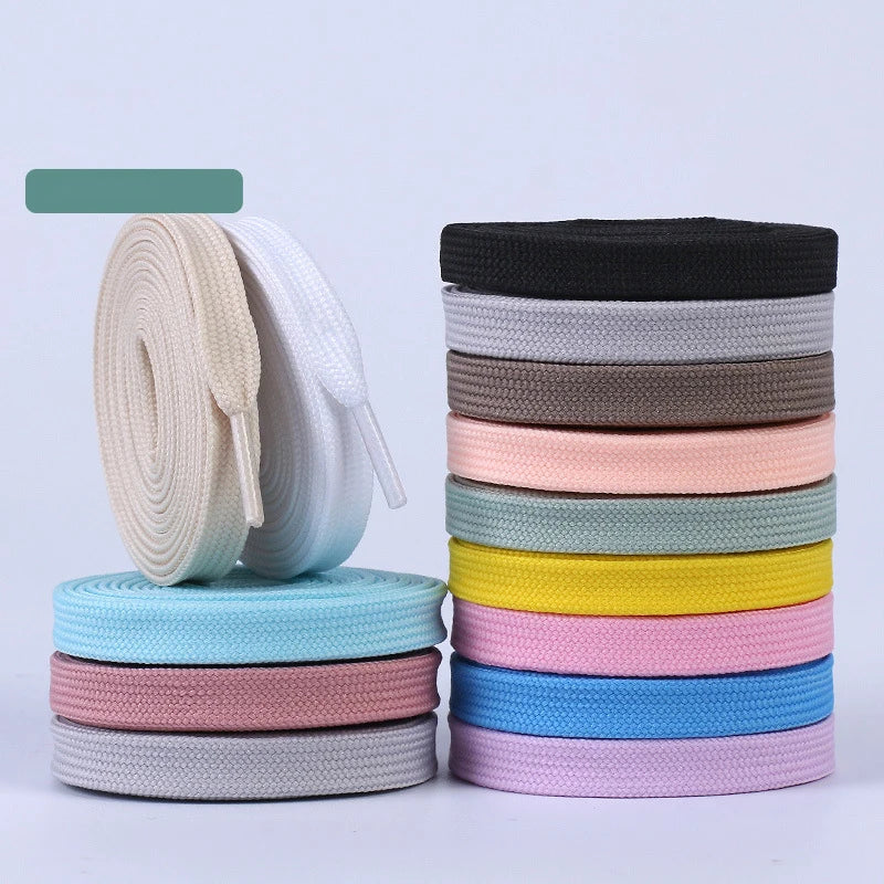 Classic Solid Color Laces 0.8cm Wide Flat Shoes Sneakers shoelaces Shoe Accessories 100/120/140cm shoelace 1Pair