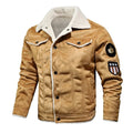 Men's Leather and Fur One-piece Jacket for Autumn and Winter 2024. Fashionable Fleece-lined Fur Workwear Casual Jacket Coat.