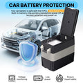 53QT 12V Car Refrigerator 50L Portable Fridge Freezer, 0F-50F Electric Cooler, AC/DC For Truck Boat RV Camping Travel