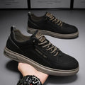 Men's Leather Shoes Casual Comfort Cricket Shoes Fashion Sneakers For Men Lightweight Driving Shoes