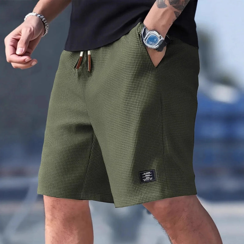 Summer Men's Waffle Texture Casual Sports Beach Shorts | SAMAG