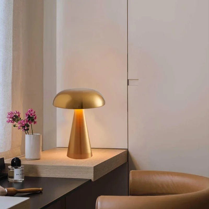 LED Table Lamps Touch Dimming USB Rechargeable for Bar Hotel Restaurant Bedside Decor Bedroom Nightlights Mushroom Lampara Gift