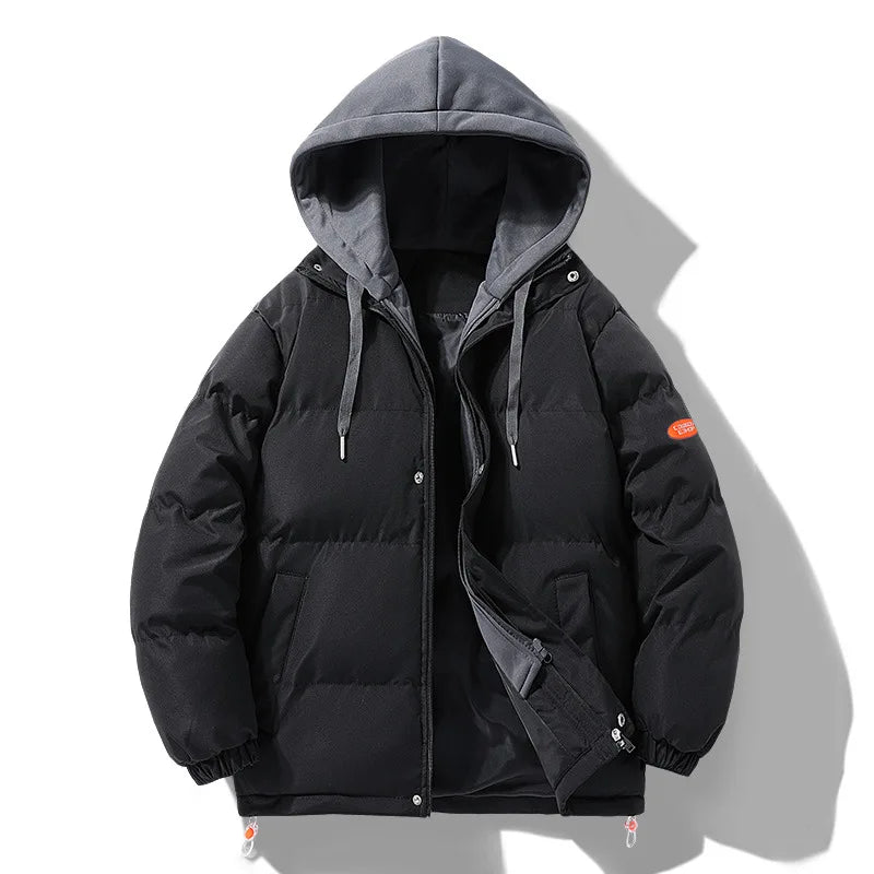 Fashion Men Detachable Hood Casual Down Jackets Man Winter Coats Quality Male Thicker Warm Black Parkas Couple Coats Size 6XL