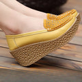 Thick Soled Women's Shoes Fashionable Sequin 2024 summer New Trend Anti Slip Comfortable Shoes Outdoor Casual Shoes Heels