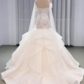 Custom Luxury Mermaid Wedding Dress Elegant 3D Flower - View 3 | SAMAG