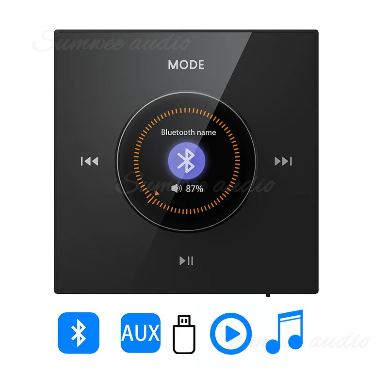 86 Background Music system Bluetooth-compatible HiFi Home Theater Stereo Sound Mini Wall Amplifier Panel M3 Ceiling Speaker sets