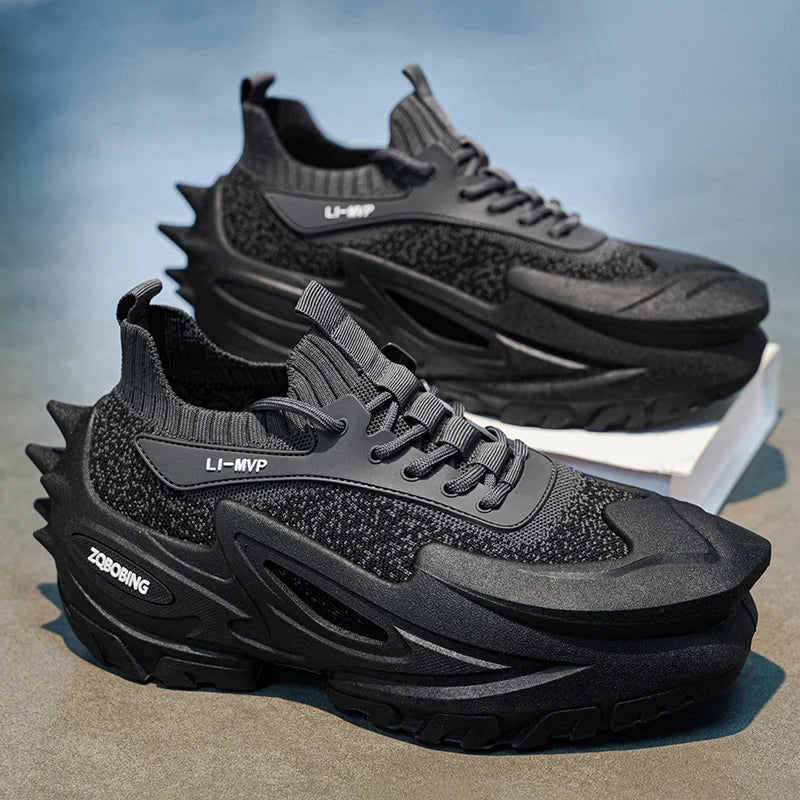 2026 New Model Large Size 39-45 Slip-On Stylish Men's Shoes, Comfortable Color-Blocking Thick-Soled Street Fashion Casual Sneakers