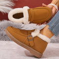 Fashion Warm Women's Ankle Boots Outdoor Shoes For Ladies 2026 Winter Flat Snow Boots Solid  Women's Shoes Soft Sole Comfortable