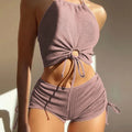 Summer Black Swimsuits Tankini Set Female Swimwear Sports | SAMAG
