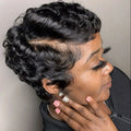 613 Blonde Pixie Cut Short Bob Loose Wave Human Hair Wigs Chocolate Brown Short Bob 13x4 Transparent Lace Front Wigs Preplucked