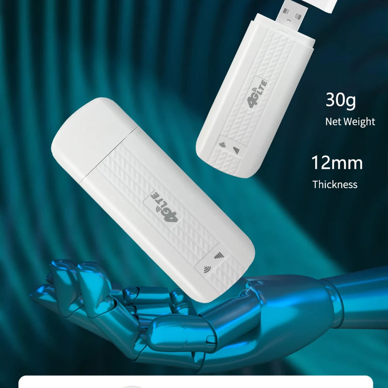 USB 4G LTE Modem Unlocked Mobile Dongle Wifi Router 150mbps With SIM Card Slot Pocket For Car Outdoor