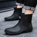 Men Rain Boots Fashion Mid-calf Rubber Boot Outdoor Waterproof Garden Work Shoe Non Slip Fishing Rubber Galoshes Men Rubberboots