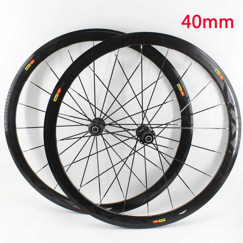 Newest 700C 40mm Road bike 6061 Aluminum alloy bicycle wheelset clincher rim Thru Axle center lock Disc brake hub for 8/9/10/11S