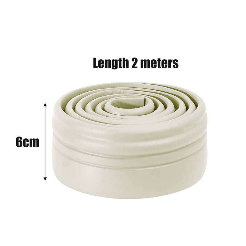 Waterproof Enclosure Wall Sticker 10/2M Self-Adhesive Skirting Line With Anti-Collision Design Wall Corner Decoration Stickers