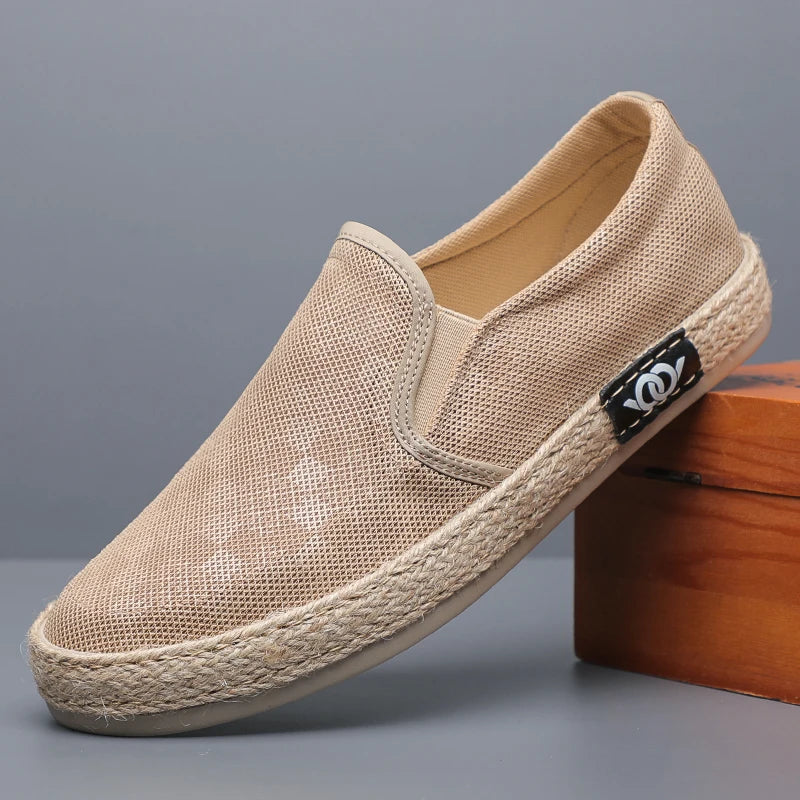2023 Men's Canvas Shoes Hot Sale Lightweight Comfortable Low-cut Vulcanized Shoes Men Espadrille Non-slip Casual Shoes Men Flats