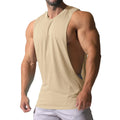 Casual Loose Men Vests Summer O-Neck Sleeveless Male Solid Color Big Side Split Tee Shirts  CBFS-23075