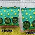 Hay Bag Hanging Pouch Feeder Holder Feeding Dispenser Container for Rabbit Guinea Pig Small Animals Pet Bunny Cage Accessories