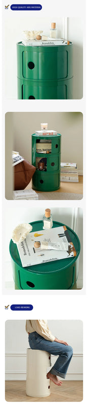 Round bedside table nordic plastic Bedside cabinet for bedroom small side end table nightstand Storage locker
