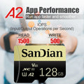 High Speed Memory Card 128GB 256GB 512GB Micro TF SD Card U3 V30 A2 with Adapter for Nintendo Switch Phone Gaming Memory Card