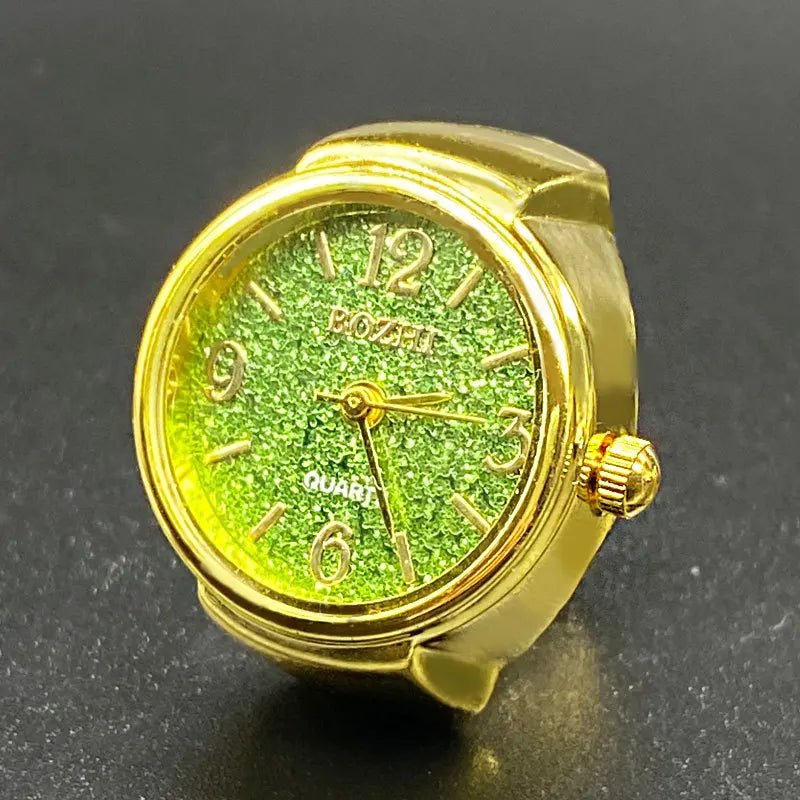 Kiss Jewelry Women Men Vintage Classic Finger Watch Rings Punk Stretchy Strap Quartz Watches Clock Ring Hip-hop anillos 2023