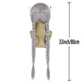 Silvery Grey Braided Wigs for Men Synthetic Hair Long Gray Wig Dreads Halloween Costume for Man Willie Nelson Wig Braid 32 inch
