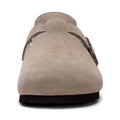 Evshine Winter Fur Clogs Slippers For Women Men Cork Footbed Plush Lined Mules Fuzzy Suede Potato Shoes Warm Furry House Clogs