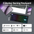 CIDOO QK75 75% Hot-Swap Gasket Tri-Mode Wireless Mechanical Gaming Keyboard with VIA Programmable & RGB Backlit for Win/Mac