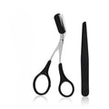 3pcs Set Eyebrow Kit For Women And Men Stainless Steel Eyebrow Grooming Set Including Eyebrow Comb Scissor, Eyebrow Trimmer Tool