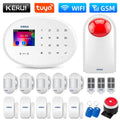 KERUI WIFI GSM Alarm System Kit W202 Home Security Protection Tuya Smart Support Alexa with Motion Detector Door Opening Sensor