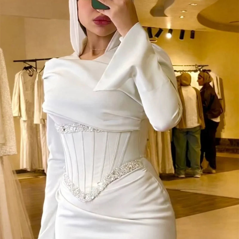 Contessa Custom Modest Mermaid Evening Dress Long Sleeve | SAMAG