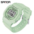 SANDA New Style Fashion Boys Girls Watches Waterproof LED Digital Watch Clock Lady G Style Sport Student Watch Relogio Feminino